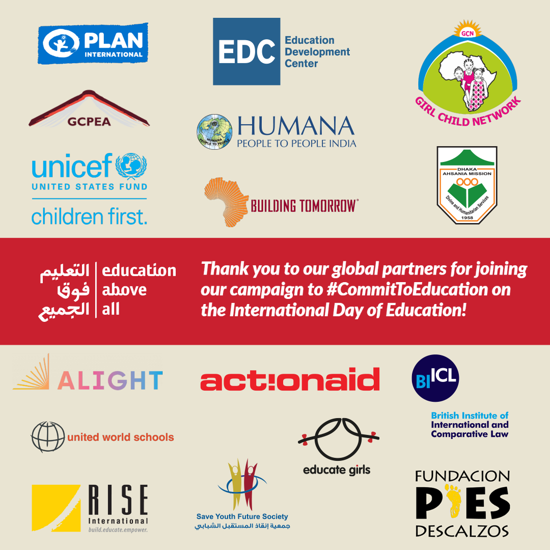 Partner Logos Supporting International Day of Education