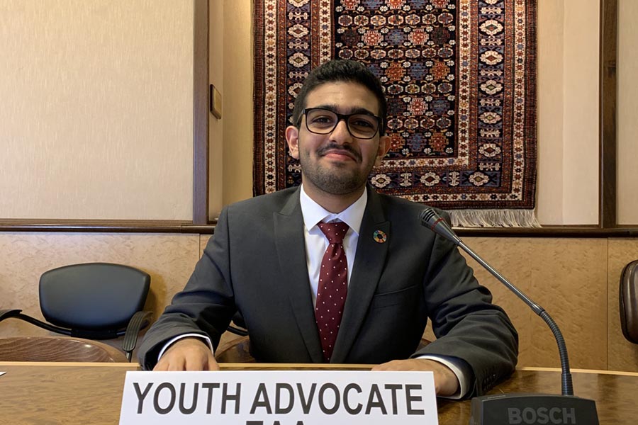 Our Youth Advocate, Oweis, participated in the Geneva Social Forum