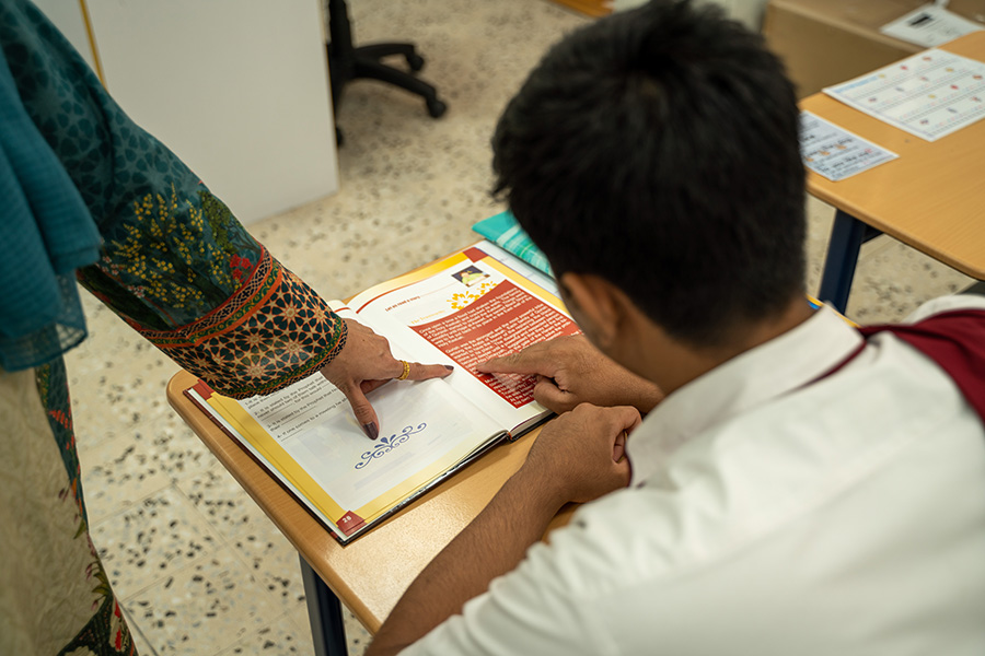 Abdul Rehman - in the library at First Assalam School