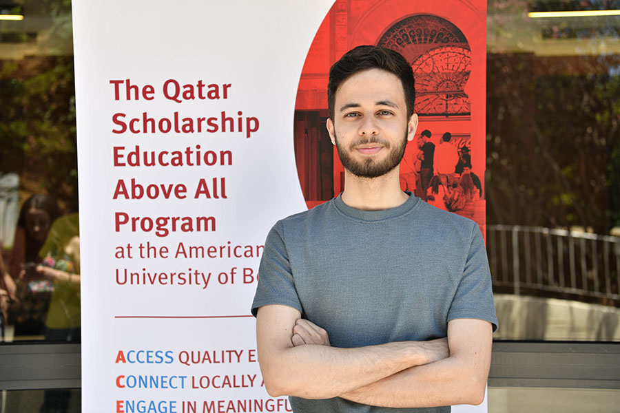Male beneficiary at Qatar Scholarship – EAA/American University of Beirut