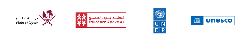 State of Qatar, EAA Foundation, UNDP and UNESCO logos