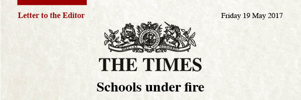 Letter to the Editor: THE TIMES - Schools under fire