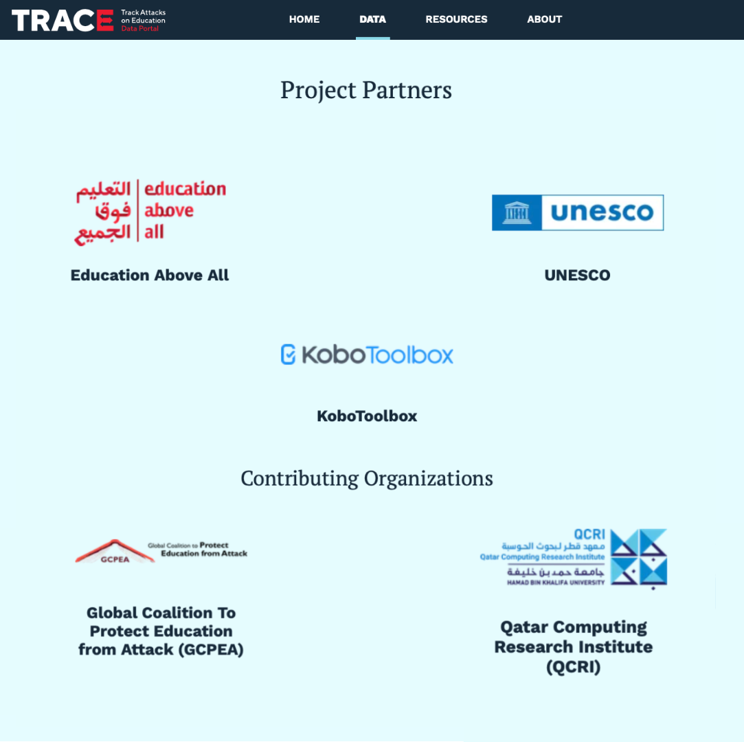 Partners in developing TRACE