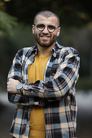 Mohammed Assad on campus at AUB.