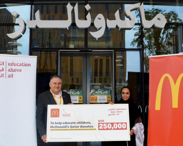 McDonald’s Qatar Raises 250,000 QAR to Educate Children