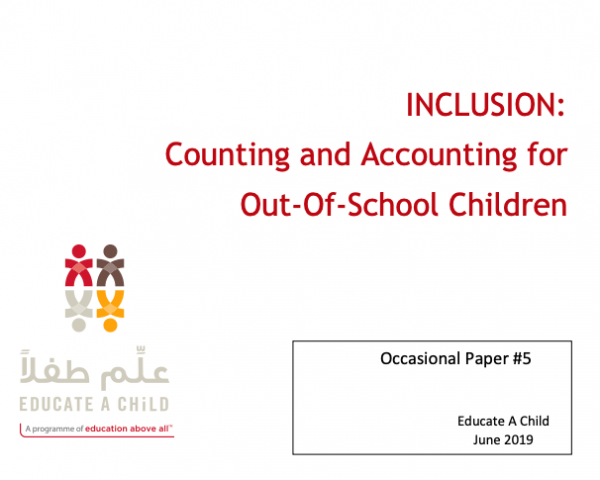 INCLUSION: Counting and Accounting for Out of School Children - Occasional Paper #5